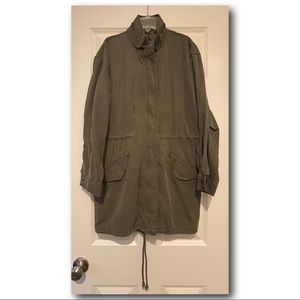 Cinch Waist Long Line Utility Jacket